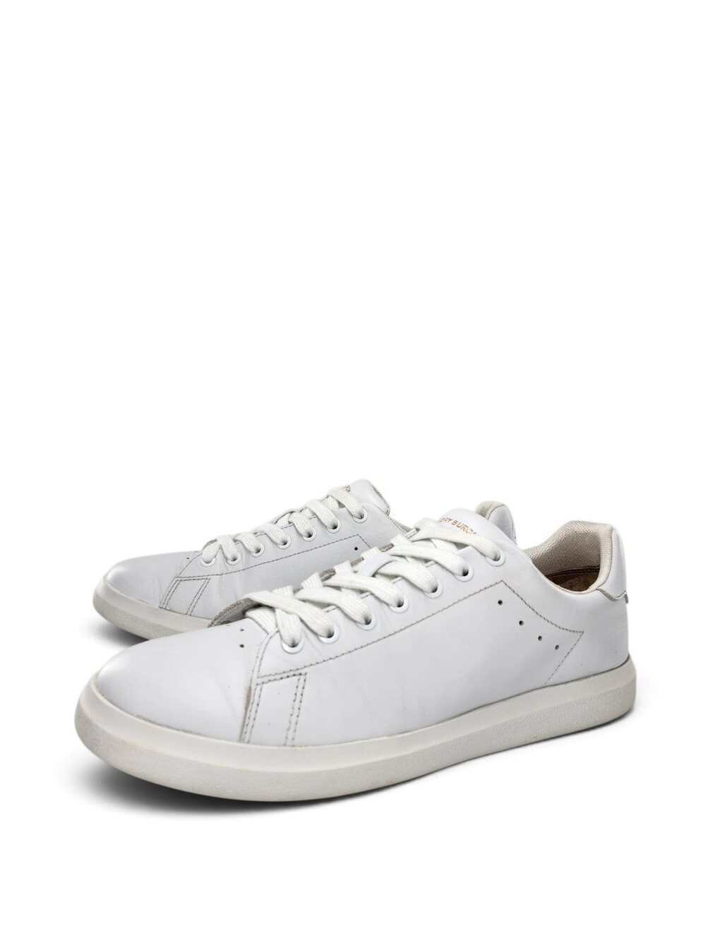 Tory Burch Howell Court White Leather Low Lace-Up Trainer Sneakers